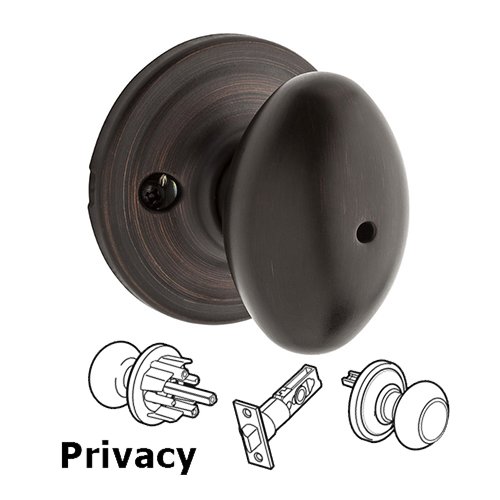 Kwikset Door Hardware Laurel Privacy Door Knob in Venetian Bronze