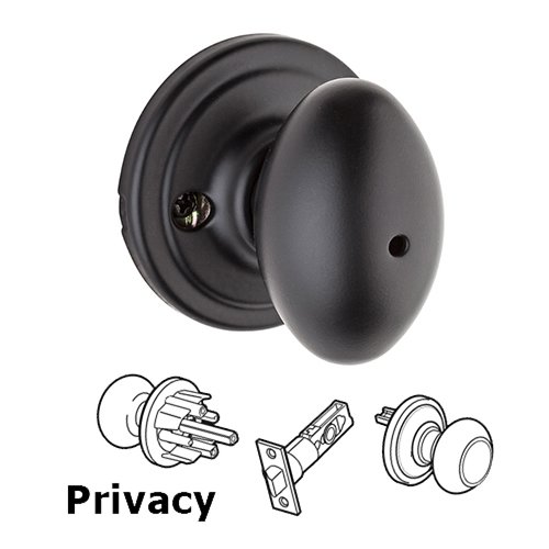Kwikset Door Hardware Laurel Privacy Door Knob in Iron Black
