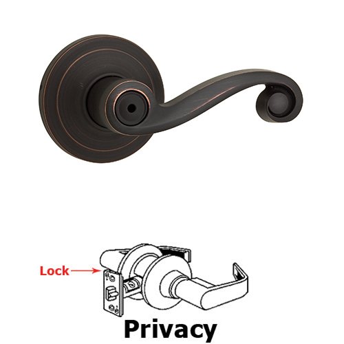 Kwikset Door Hardware Lido Privacy Door Lever in Venetian Bronze