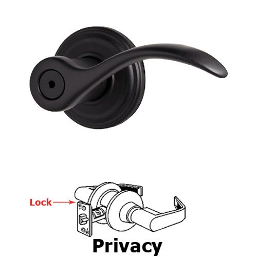 Kwikset Door Hardware Pembroke Privacy Door Lever in Iron Black