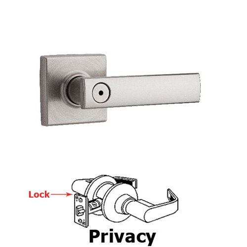 Kwikset Door Hardware Vedani Privacy Door Lever in Satin Nickel