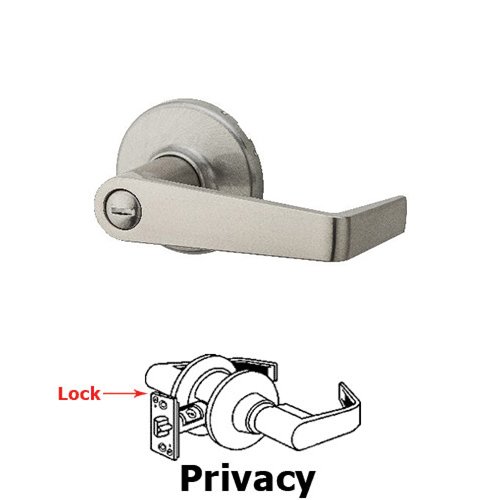 Kwikset Door Hardware Light Commercial Kingston Privacy Door Lever in Satin Nickel