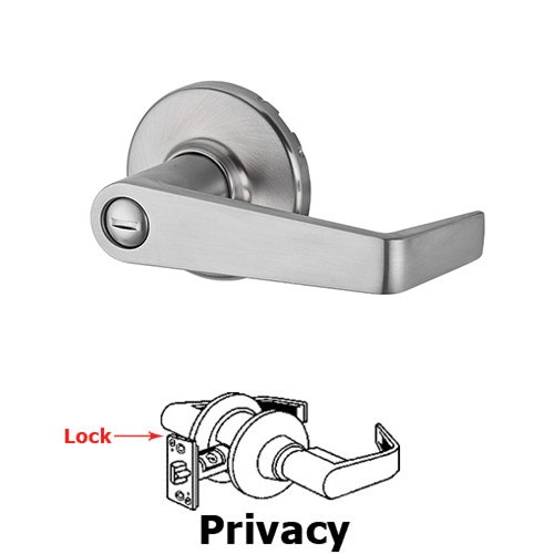 Kwikset Door Hardware Light Commercial Kingston Privacy Door Lever in Satin Chrome