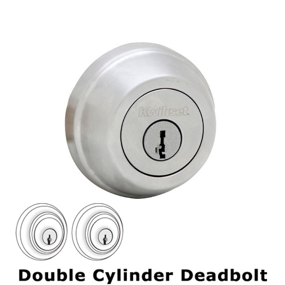 Kwikset Door Hardware UL Deadbolt Double Cylinder Deadbolt in Satin Chrome