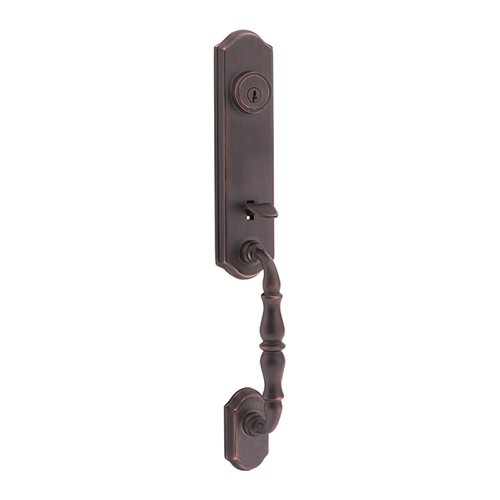 Kwikset Door Hardware Amherst Single Cylinder Exterior Handleset Trim in Venetian Bronze