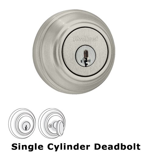 Kwikset Door Hardware UL Deadbolt Single Cylinder Deadbolt in Satin Nickel