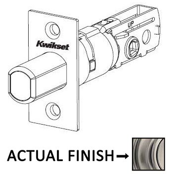 Kwikset Door Hardware UL Square Corner Adjustable Deadbolt Latch for Kwikset Series Products in Antique Nickel