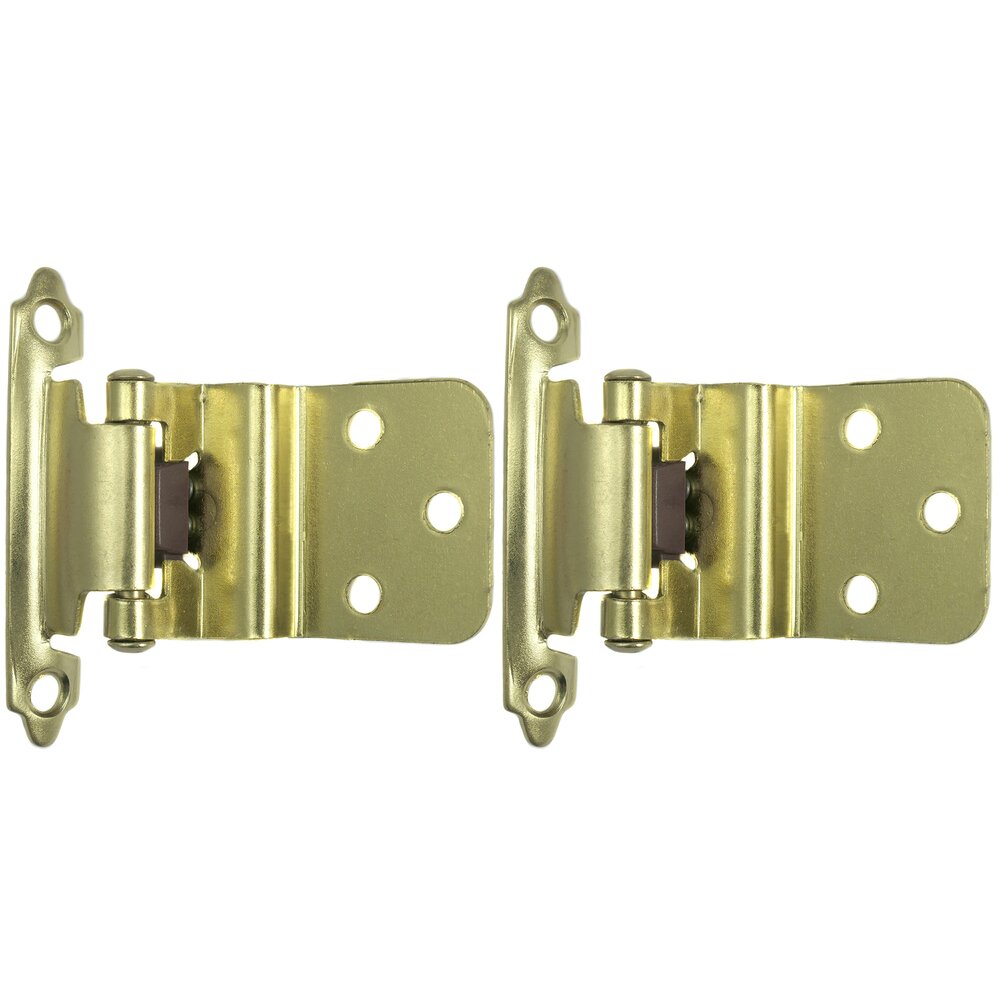 Laurey Hardware (Pair) 3/8" Inset Self-Closing Hinge in Polished Brass