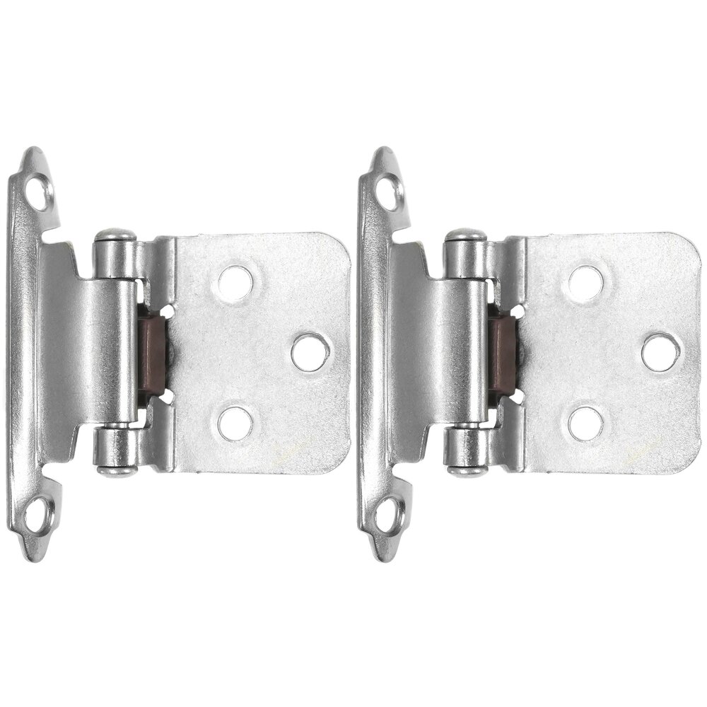 Laurey Hardware (Pair) No Inset Self-Closing Hinge in Polished Chrome