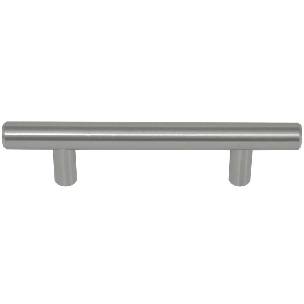 Laurey Hardware 96mm Centers Builders Steel Plated T-Bar Pull in Brushed Satin Nickel