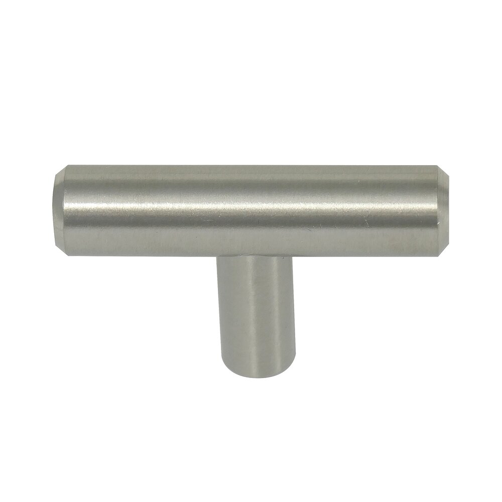 Laurey Hardware 2" Overall in Steel Plated T-Bar Knob in Brushed Satin Nickel