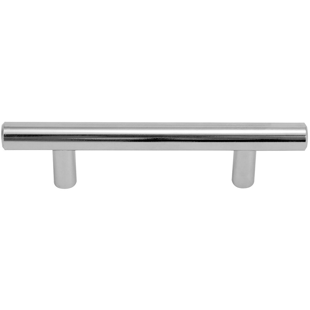 Laurey Hardware 3 3/4" Centers Steel T-Bar Pull in Polished Chrome