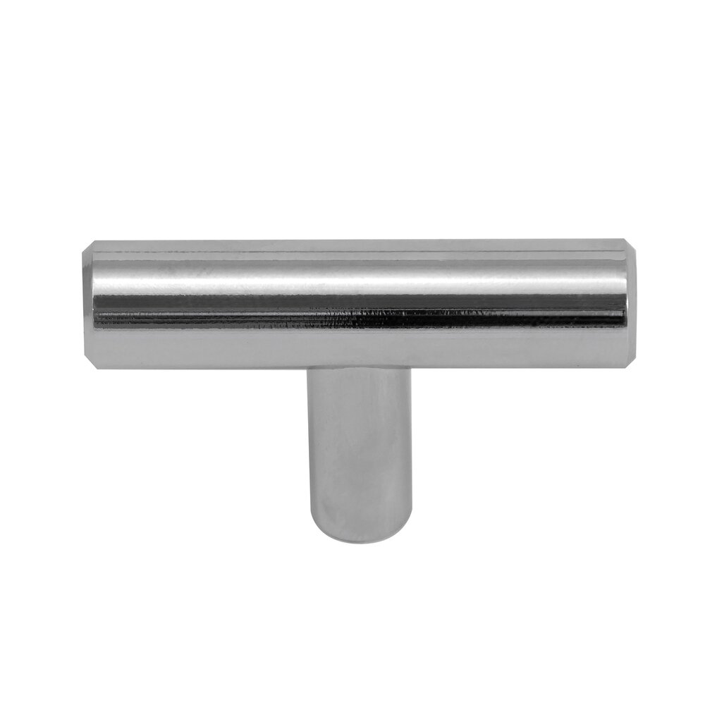 Laurey Hardware 2" Long Steel T-Bar Pull in Polished Chrome