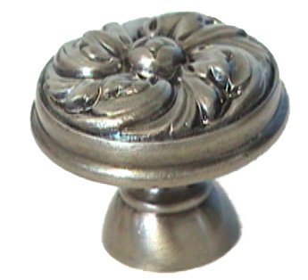 LB Brass Flower Swirl Knob ( 1.125" ) in Polished Nickel