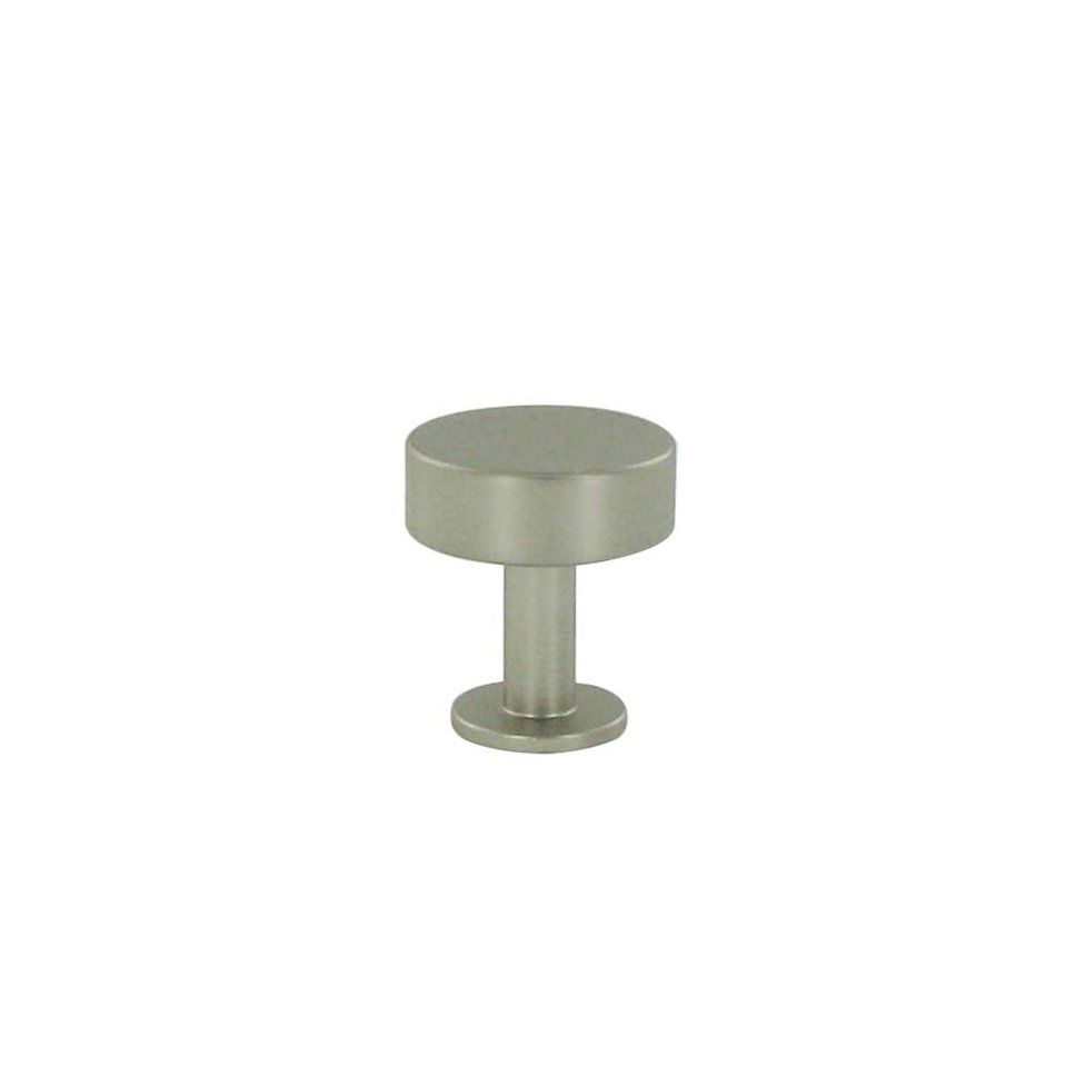 Lewis Dolin 1 1/8" Solid Brass Round Disc Knob in Brushed Nickel