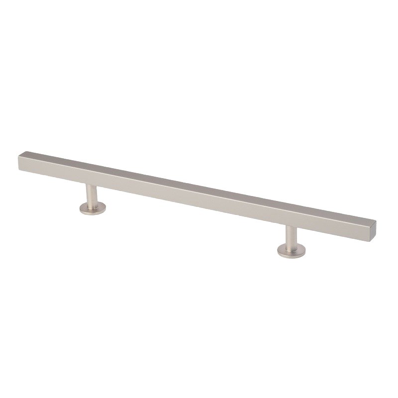 Lewis Dolin 6" (152mm) 10.5" O/A Solid Brass Square Bar Pull in Brushed Nickel