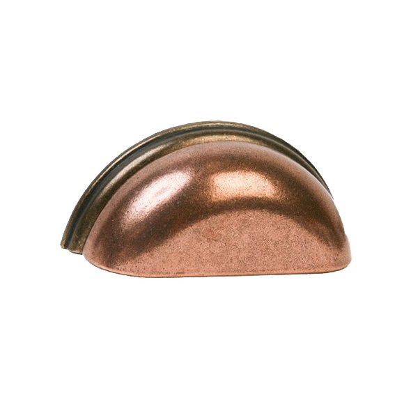 Lewis Dolin 3" (76mm) Centers Cup Pull in Shiny Copper/Oil Rubbed Bronze