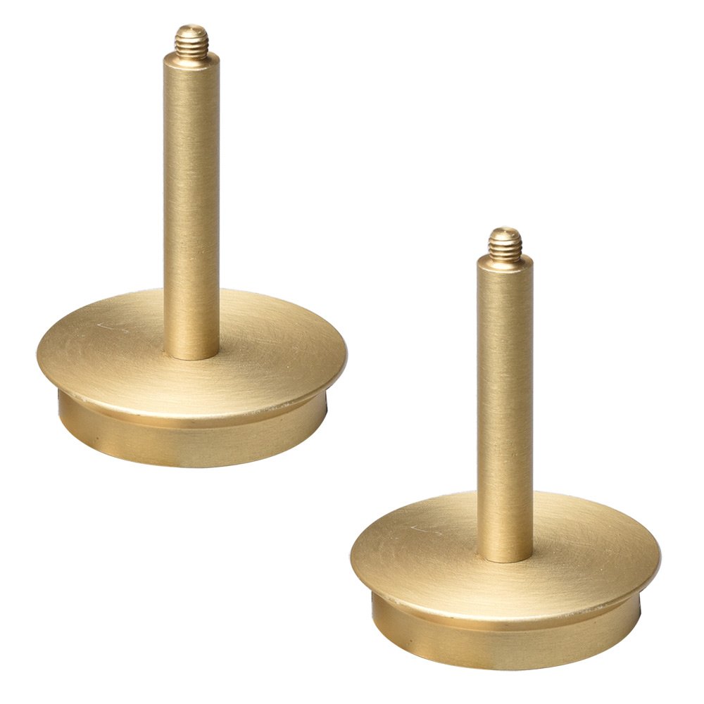 Lewis Dolin Two(2) Solid Brass Posts and Brackets to Convert Bar Pull into Towel Bar in Brushed Brass