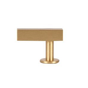 Lewis Dolin Solid Brass Bar Knob in Brushed Brass