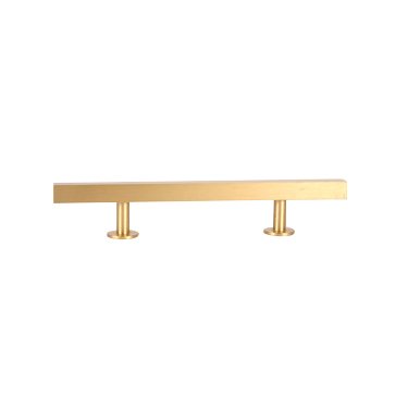 Lewis Dolin 3" (76mm) 5.0" O/A Solid Brass Square Bar Pull in Brushed Brass