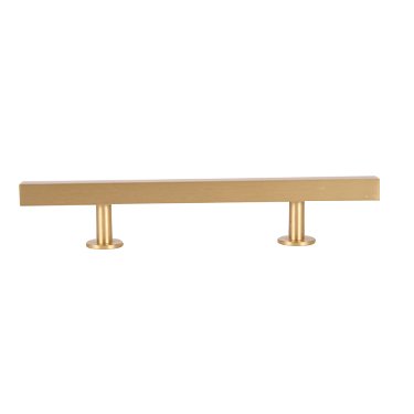 Lewis Dolin 3" (76mm) and 3 3/4" (96mm) 7.0" O/A Solid Brass Square Bar Pull in Brushed Brass
