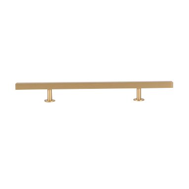 Lewis Dolin 6" (152mm) 10.5" O/A Solid Brass Square Bar Pull in Brushed Brass