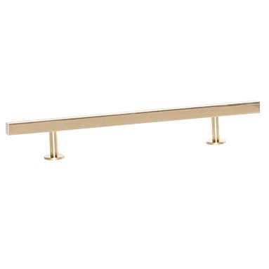 Lewis Dolin 10" (254mm) Centers 14" O/A Square Solid Brass Bar Pull in Brushed Brass