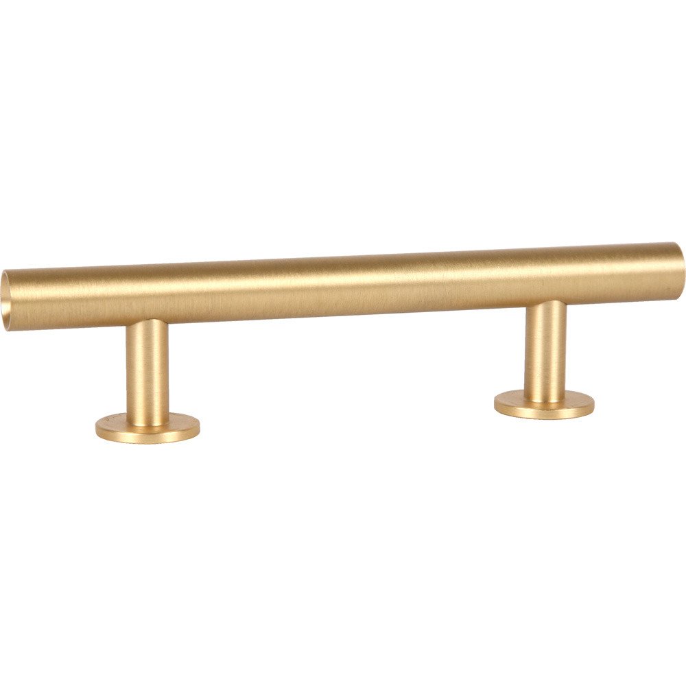 Lewis Dolin 3" (76mm) 5" O/A Round Solid Brass Bar Pull in Brushed Brass