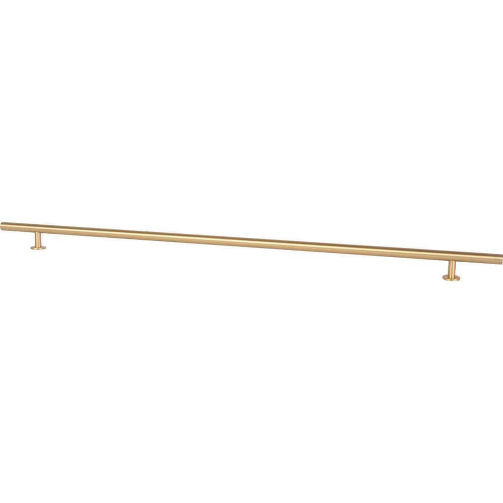 Lewis Dolin 20" (508mm) Centers 24" O/A Round Solid Brass Bar Pull in Brushed Brass