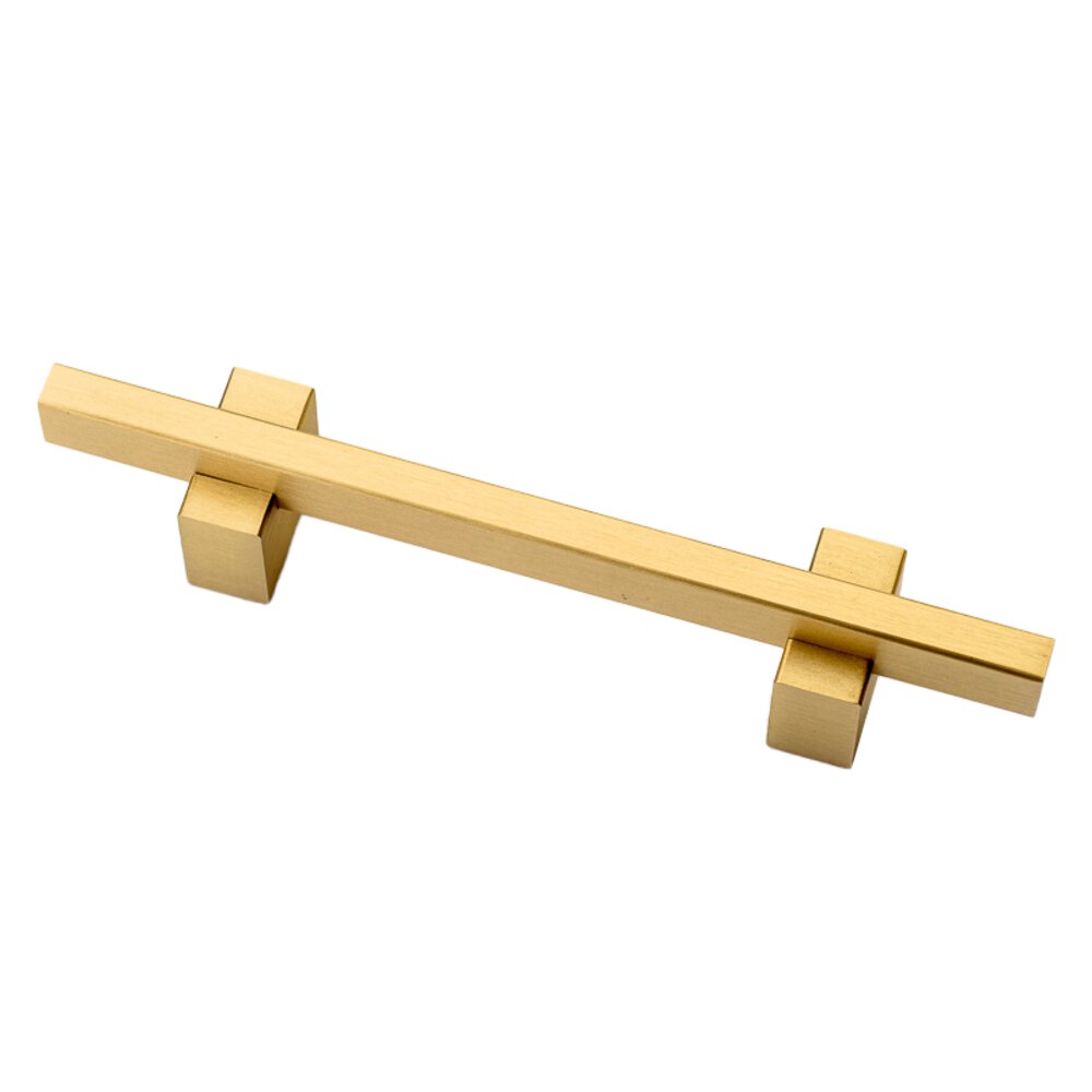 Lewis Dolin 3" (76mm) Centers Solid Brass Two-Tone Pull in Brushed Brass