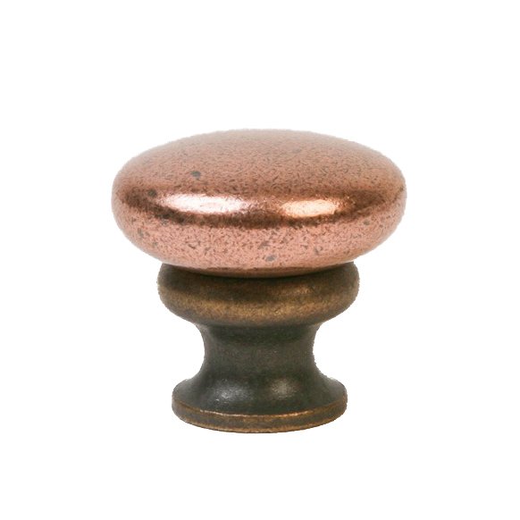 Lewis Dolin 1 1/4" (32mm) Mushroom Knob in Shiny Copper/Oil Rubbed Bronze