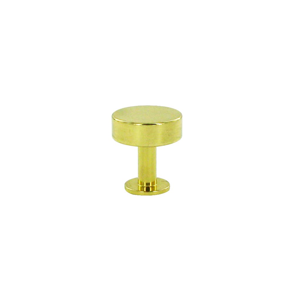 Lewis Dolin 1 1/8" Solid Brass Round Disc Knob in Polished Brass