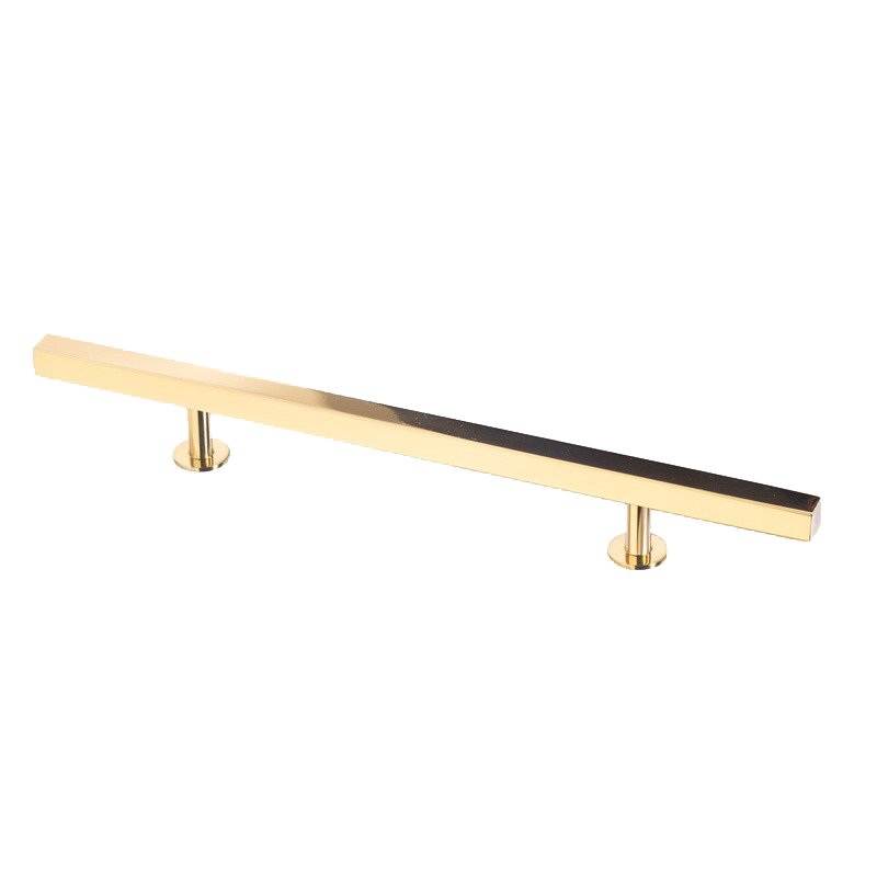 Lewis Dolin 6" (152mm) 10.5" O/A Solid Brass Square Bar Pull in Polished Brass