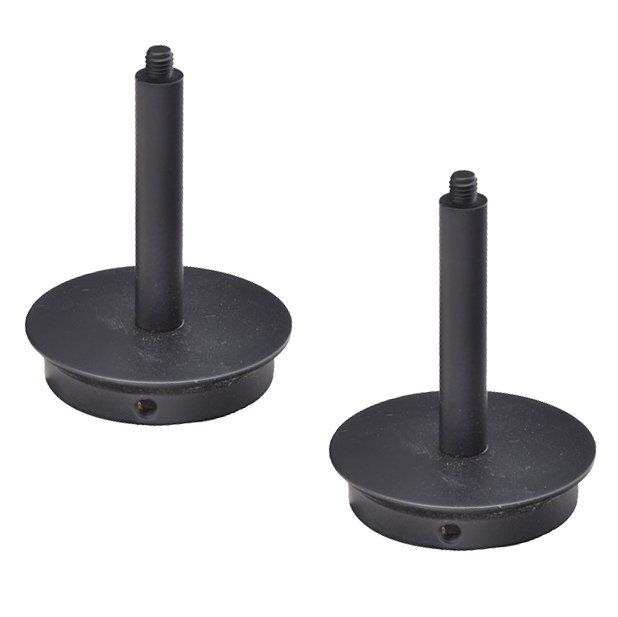 Lewis Dolin Two(2) Solid Brass Posts and Brackets to Convert Bar Pull into Towel Bar in Matte Black