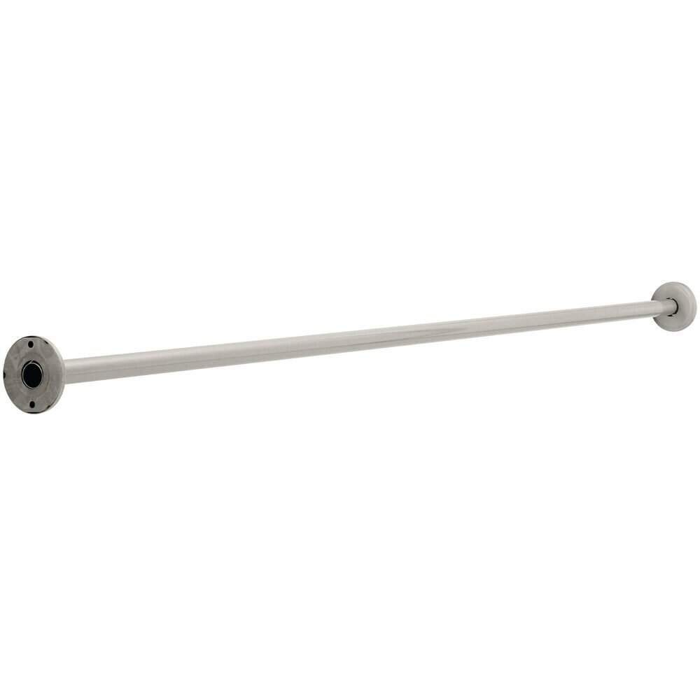 Liberty Hardware 1 x 5' Shower Rod with Step Style Flanges in Satin Nickel