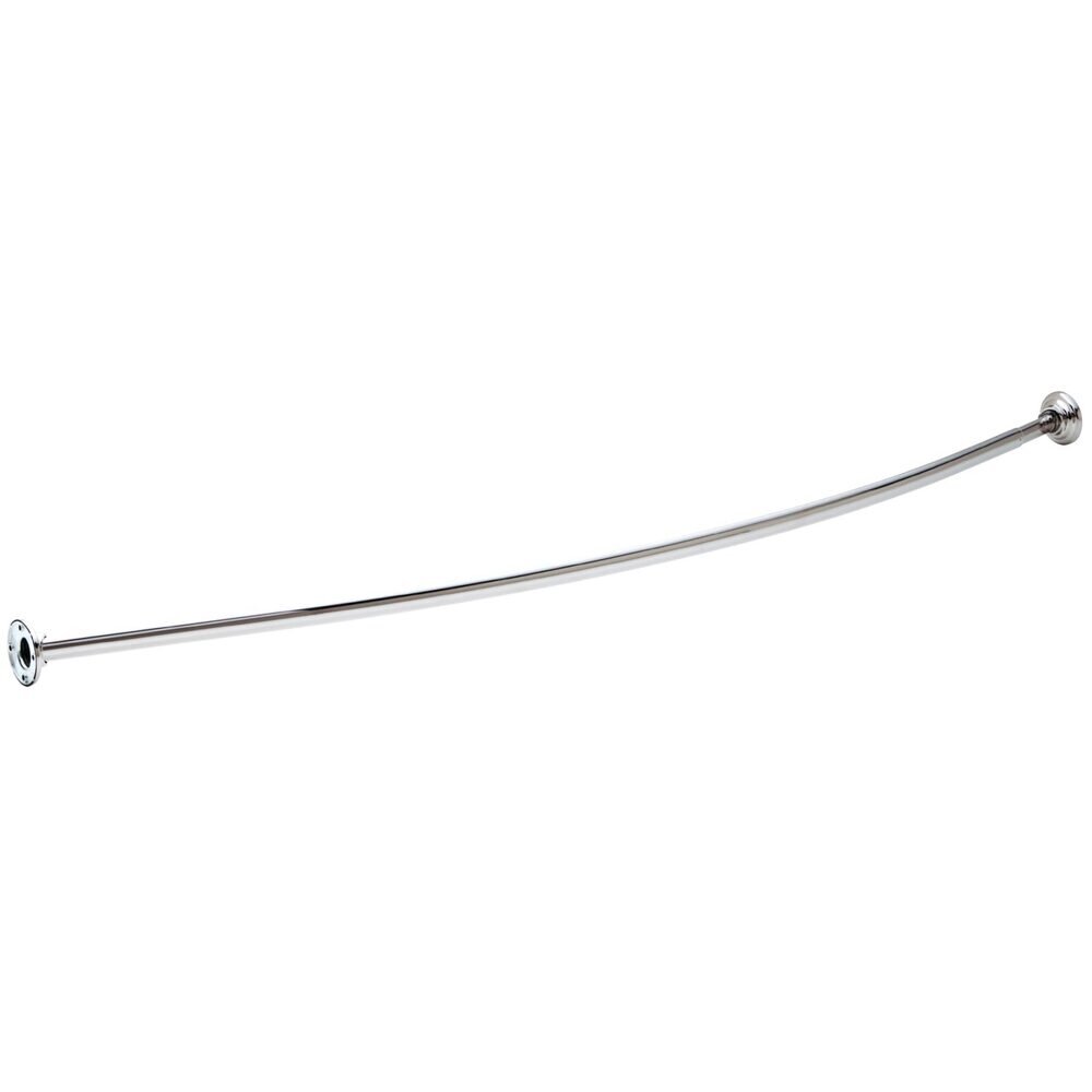 Liberty Hardware 5' Oval Curved Shower Rod with 6" Bow in Bright Stainless Steel