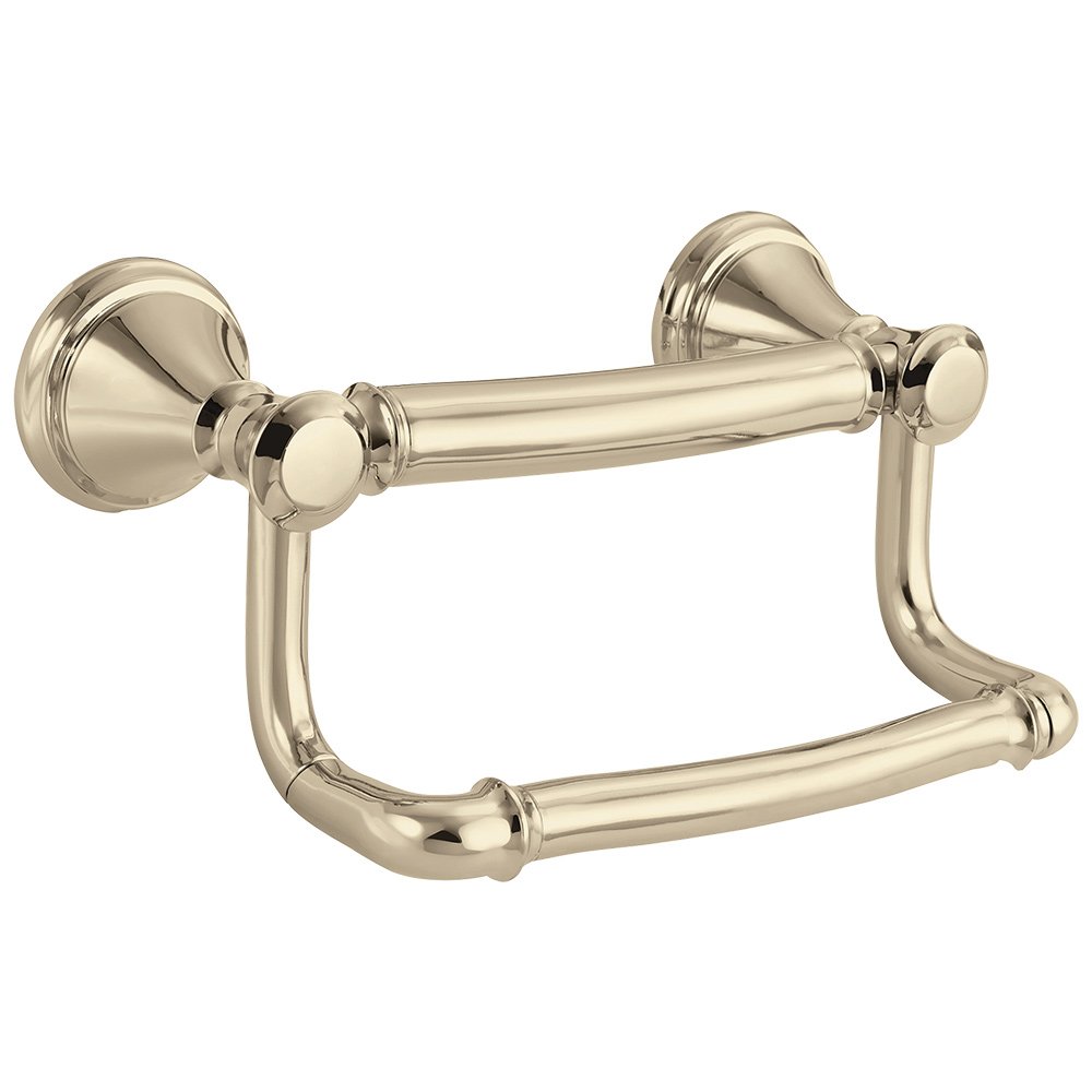 Liberty Hardware Toilet Paper Holder with Assist Bar in Polished Nickel