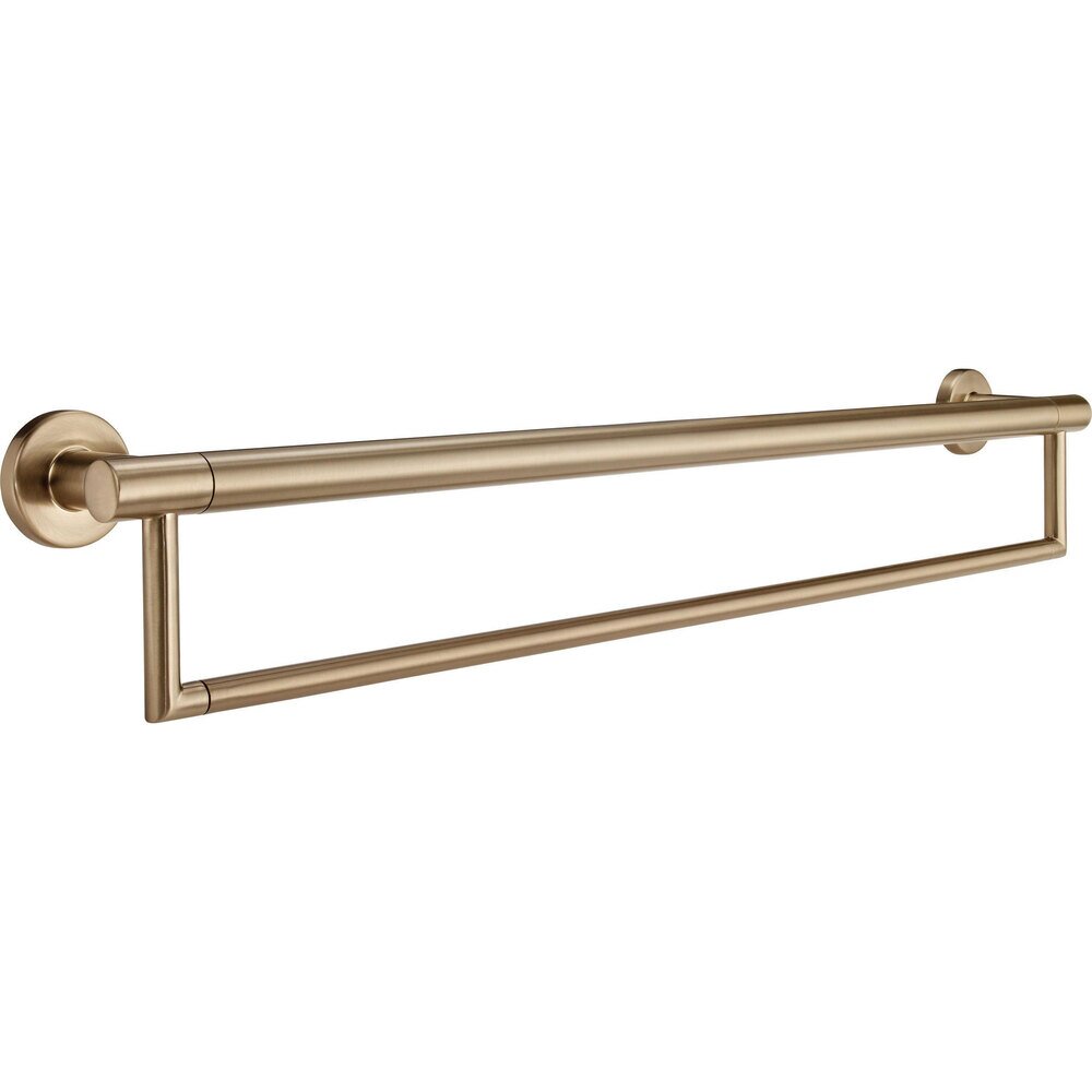 Liberty Hardware 24" Single Towel Bar with Assist Bar in Champagne Bronze
