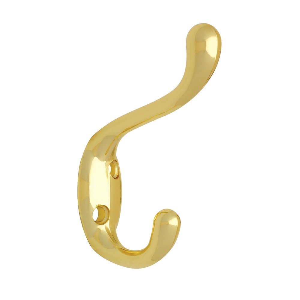 Liberty Hardware 3 3/4" Coat and Hat Hook in Polished Brass