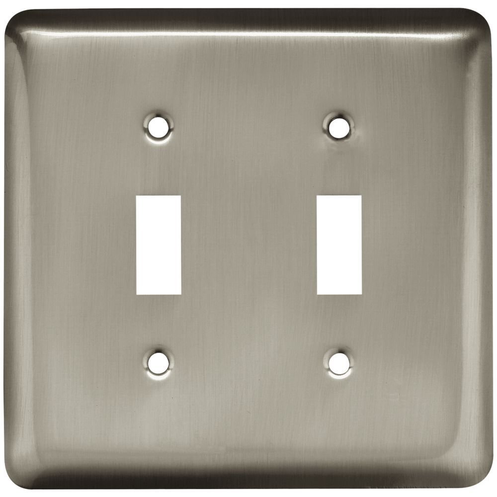 Liberty Hardware Brainerd Stamped Steel Round Double Toggle in Satin Nickel