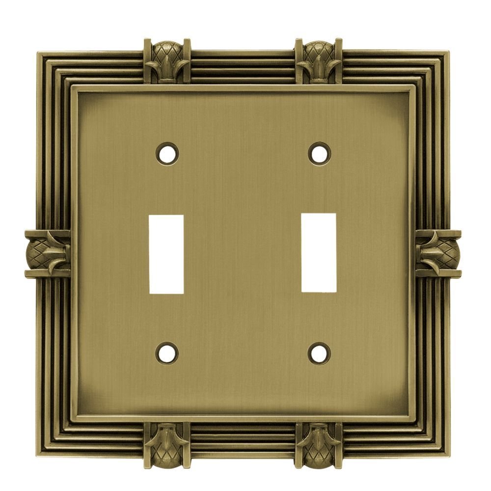 Liberty Hardware Double Toggle in Tumbled Antique Brass