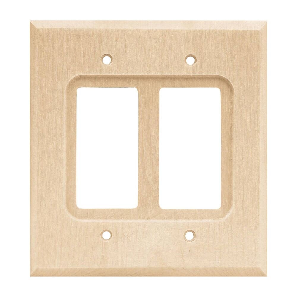 Liberty Hardware Double GFI/Decora in Unfinished Birch Wood