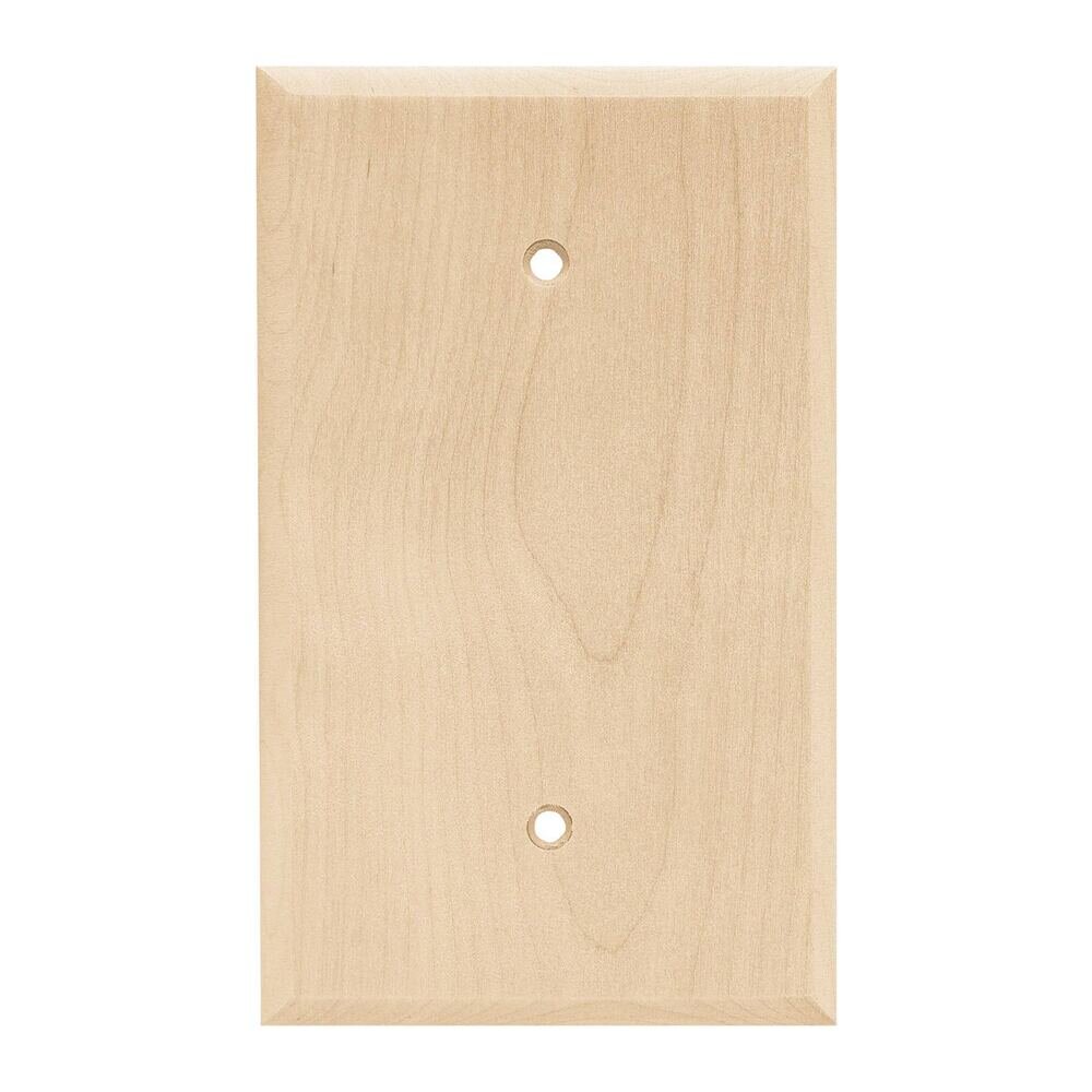 Liberty Hardware Single Blank Plate in Unfinished Birch Wood