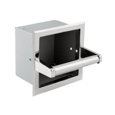 Liberty Hardware Recessed Extra Roll Paper Holder in Bright Stainless Steel