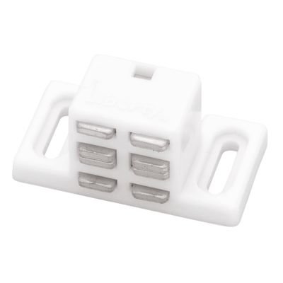 Liberty Hardware Hi-Rise Heavy Duty Magnetic Catch with Strike in White