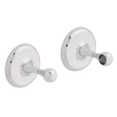 Liberty Hardware One Pair Towel Bar Posts Only (2 Per Pkg) in Polished Chrome