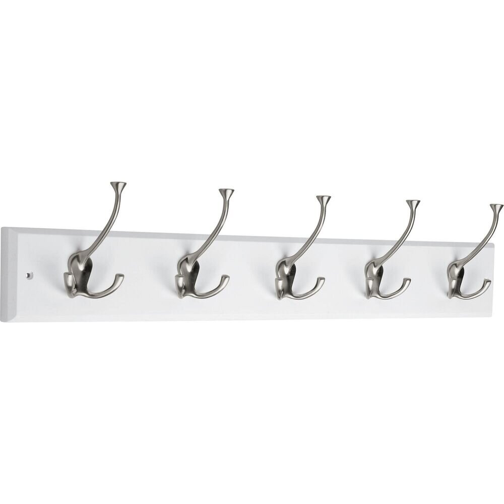 Hooks Collection - 27 Rail with 5 Flared Tri-Hooks in Flat White