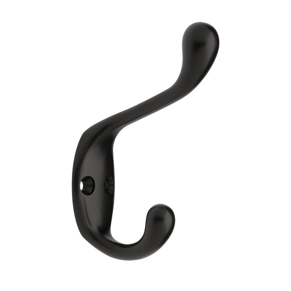 Liberty Hardware 3" Heavy Duty Coat and Hat Hook (1 Pack) in Matte Black