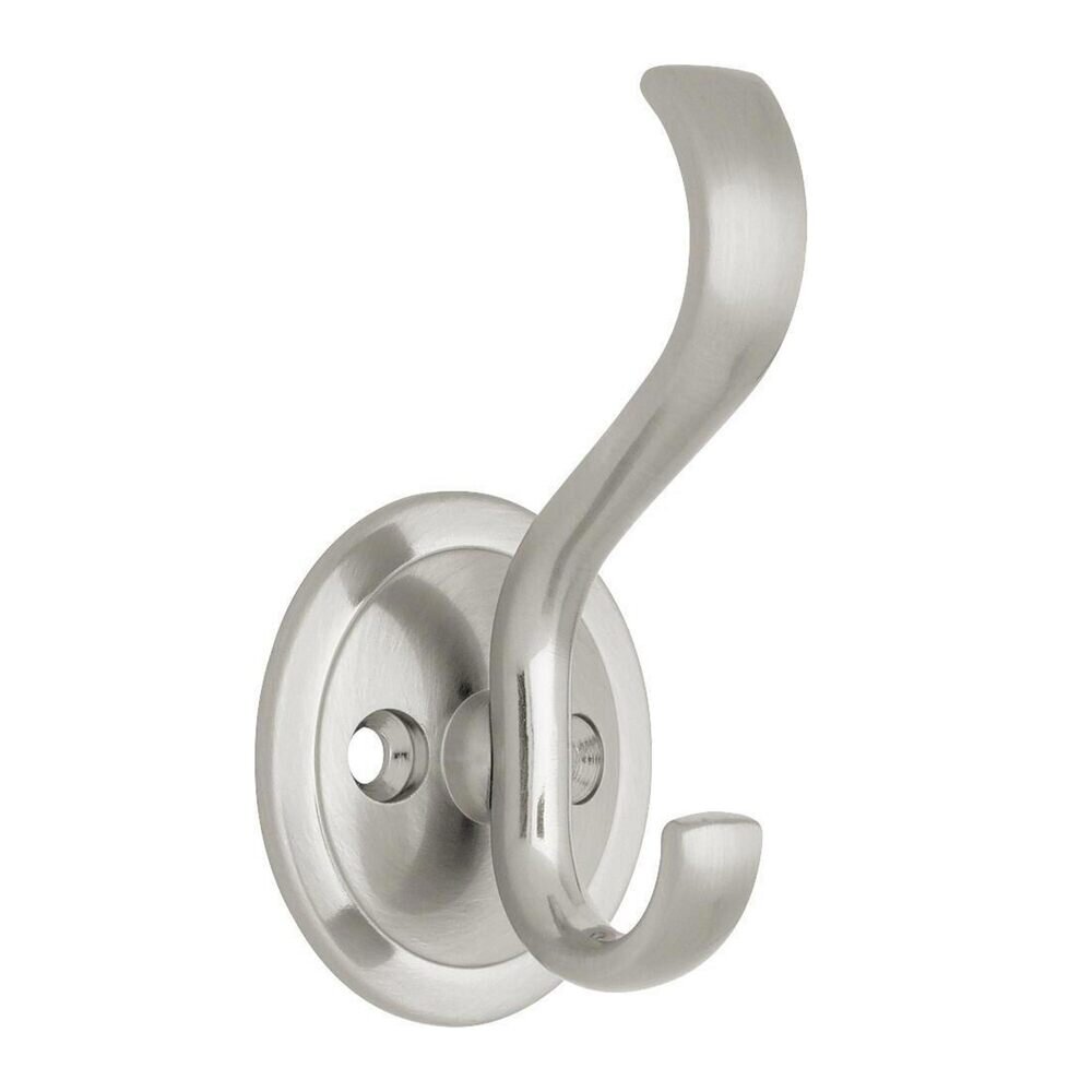 Liberty Hardware Coat and Hat Hook with Round Base in Satin Nickel