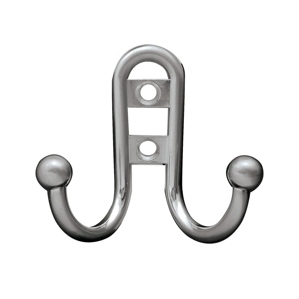 Liberty Hardware Double Prong Robe Hook with Ball End in Satin Nickel